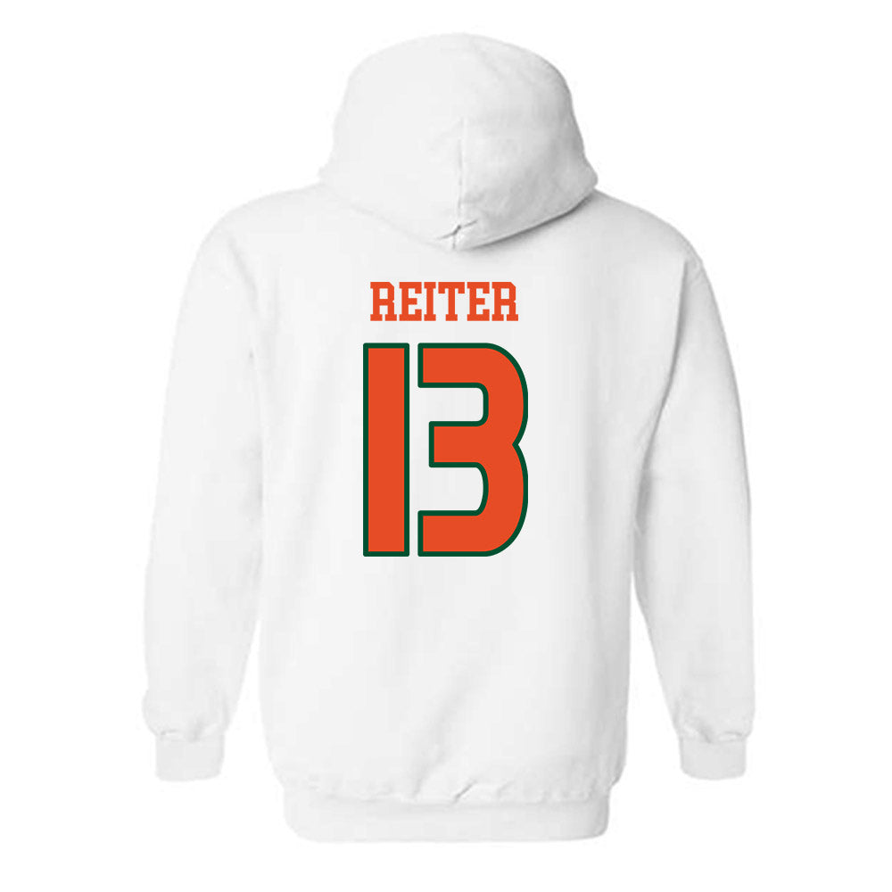 Miami - NCAA Women's Volleyball : Billie Reiter - Replica Shersey Hooded Sweatshirt-1