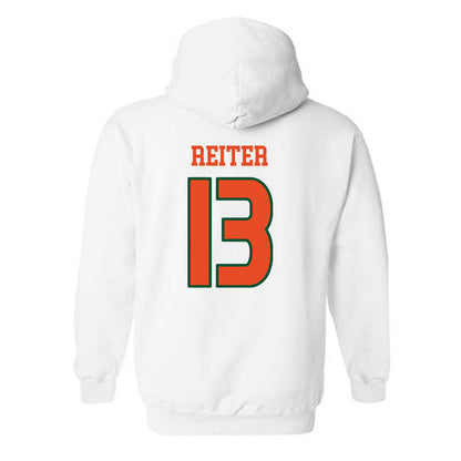 Miami - NCAA Women's Volleyball : Billie Reiter - Replica Shersey Hooded Sweatshirt-1