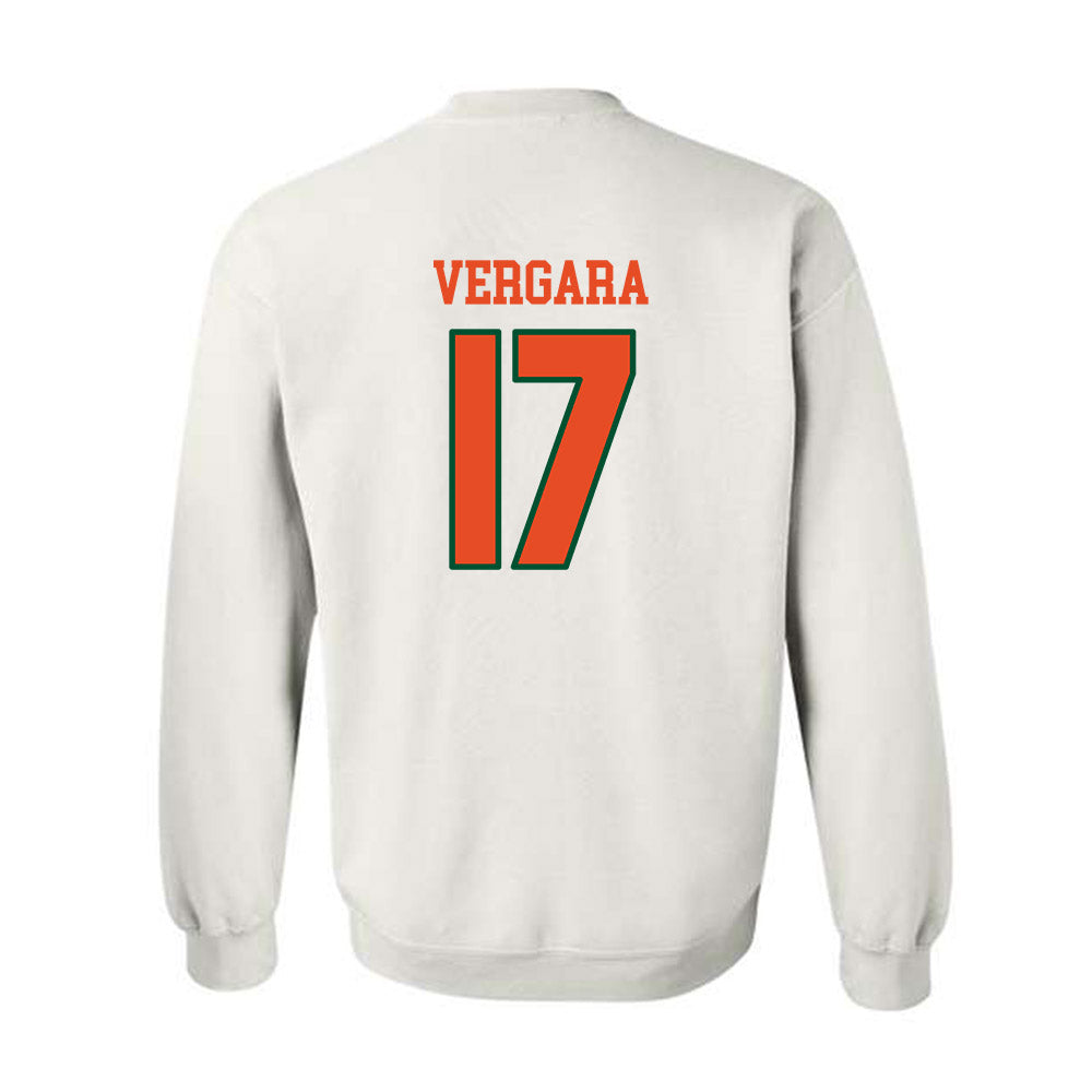 Miami - NCAA Women's Volleyball : Jazmin Vergara - Replica Shersey Crewneck Sweatshirt-1