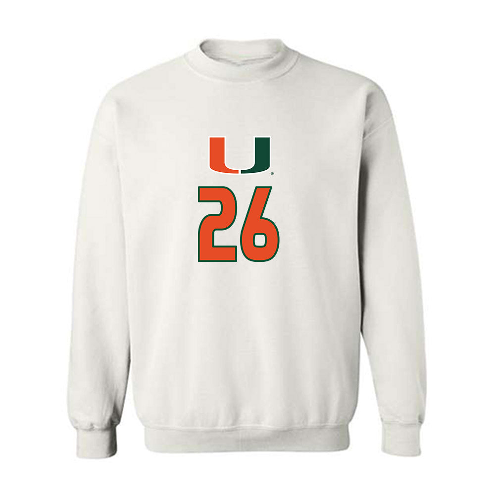 Miami - NCAA Women's Volleyball : Simone Baskin - Replica Shersey Crewneck Sweatshirt-0