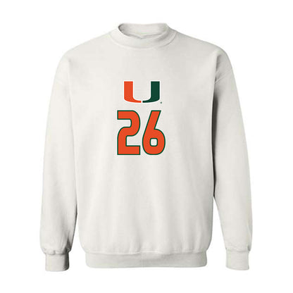 Miami - NCAA Women's Volleyball : Simone Baskin - Replica Shersey Crewneck Sweatshirt-0