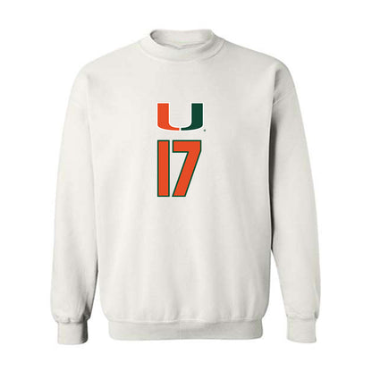 Miami - NCAA Women's Volleyball : Jazmin Vergara - Replica Shersey Crewneck Sweatshirt-0