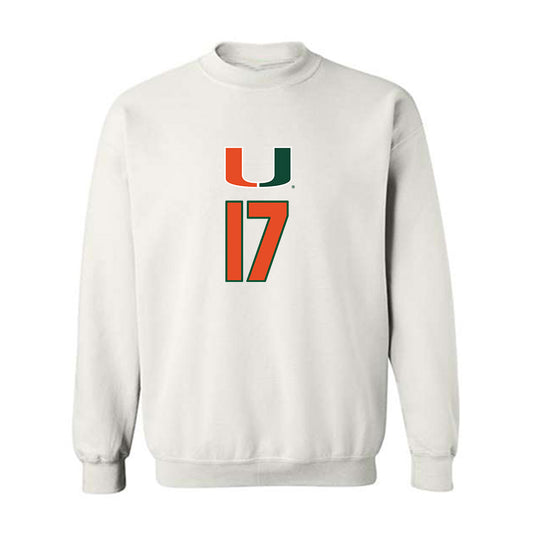 Miami - NCAA Women's Volleyball : Jazmin Vergara - Replica Shersey Crewneck Sweatshirt-0