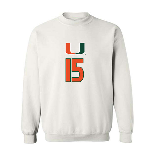 Miami - NCAA Women's Volleyball : Amina Ndiaye - Replica Shersey Crewneck Sweatshirt-0