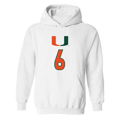 Miami - NCAA Women's Volleyball : Ariana Rodriguez - Replica Shersey Hooded Sweatshirt