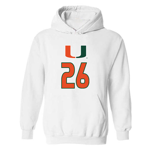 Miami - NCAA Women's Volleyball : Simone Baskin - Replica Shersey Hooded Sweatshirt-0