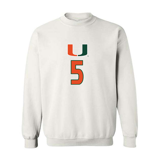 Miami - NCAA Women's Volleyball : Olivia Durst - Replica Shersey Crewneck Sweatshirt-0