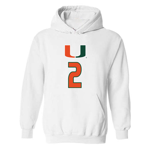 Miami - NCAA Women's Volleyball : Naylani Feliciano - Replica Shersey Hooded Sweatshirt-0