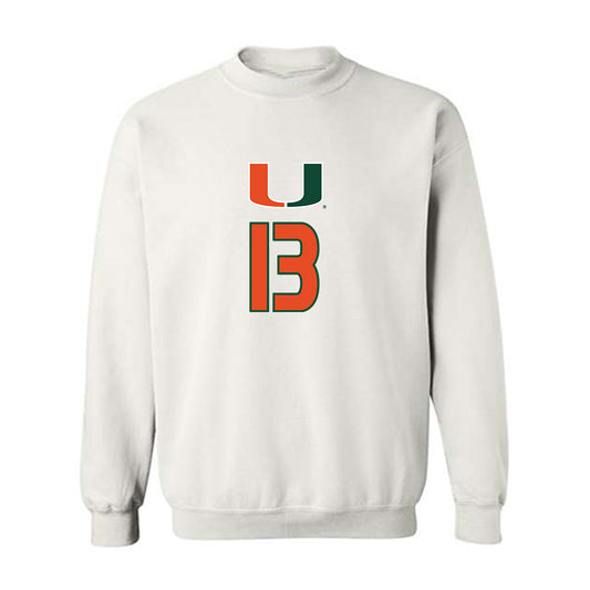 Miami - NCAA Women's Volleyball : Billie Reiter - Replica Shersey Crewneck Sweatshirt-0