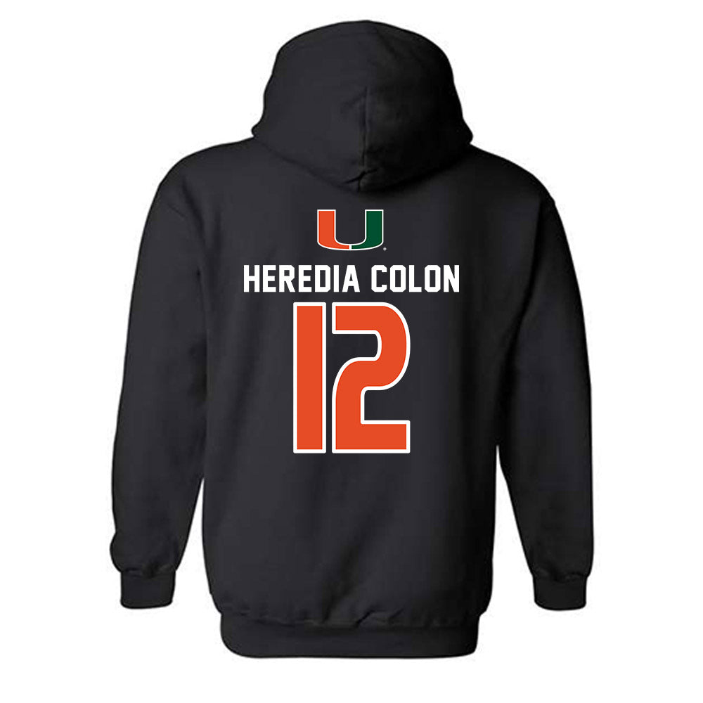 Miami - NCAA Women's Volleyball : Flormarie Heredia Colon - Hooded Sweatshirt-1