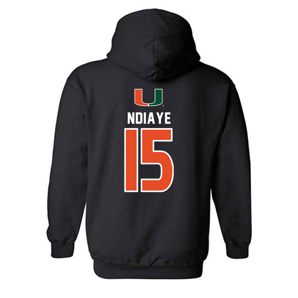 Miami - NCAA Women's Volleyball : Amina Ndiaye - Hooded Sweatshirt-1