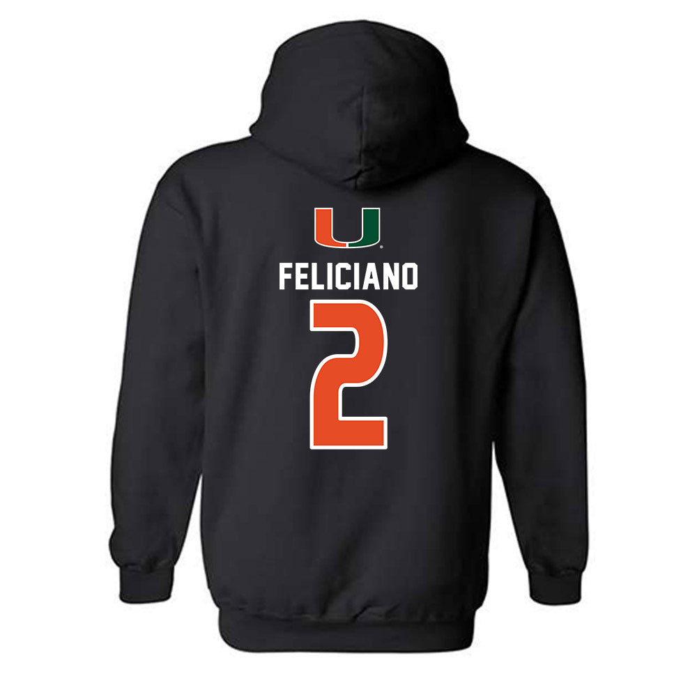 Miami - NCAA Women's Volleyball : Naylani Feliciano - Hooded Sweatshirt-1