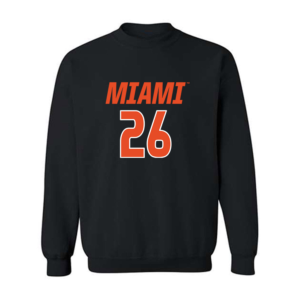 Miami - NCAA Women's Volleyball : Simone Baskin - Crewneck Sweatshirt-0