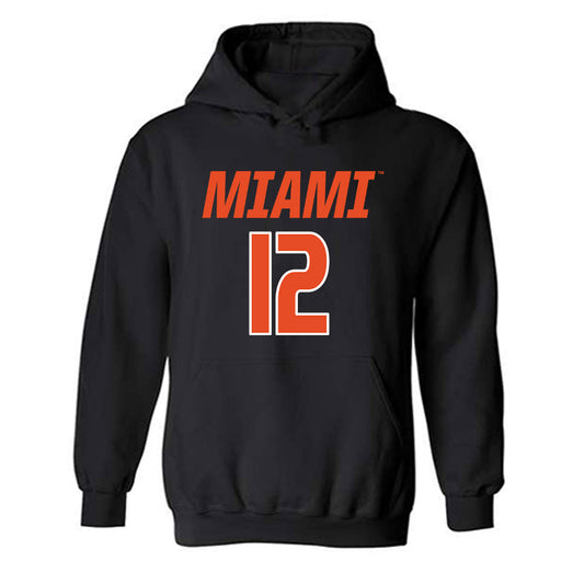 Miami - NCAA Women's Volleyball : Flormarie Heredia Colon - Hooded Sweatshirt-0