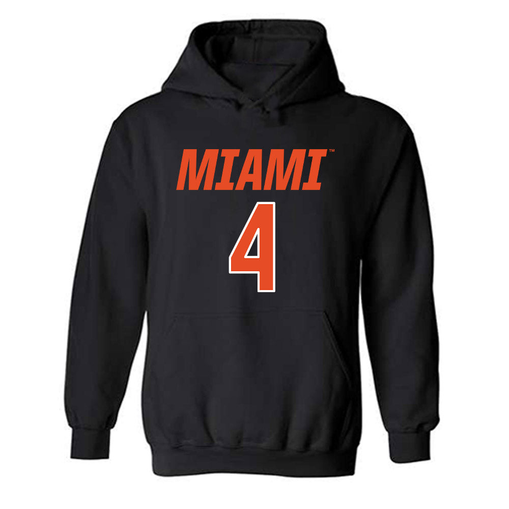 Miami - NCAA Women's Volleyball : Logan Wiley - Hooded Sweatshirt-0