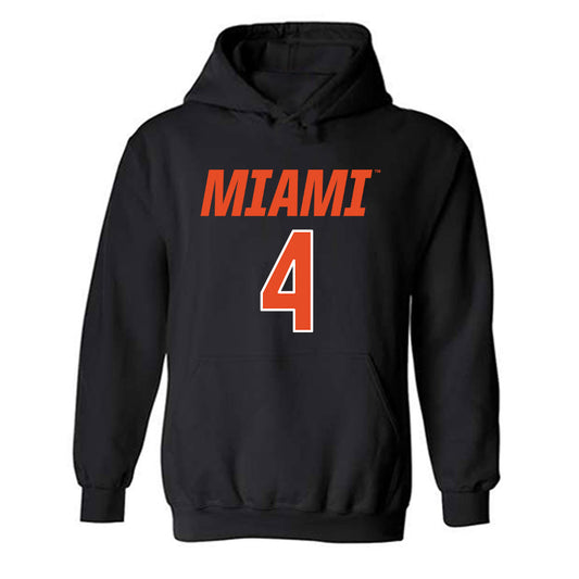 Miami - NCAA Women's Volleyball : Logan Wiley - Hooded Sweatshirt-0