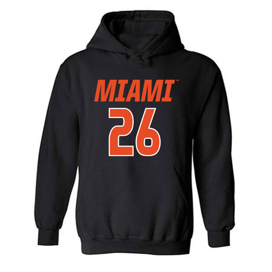 Miami - NCAA Women's Volleyball : Simone Baskin - Hooded Sweatshirt-0
