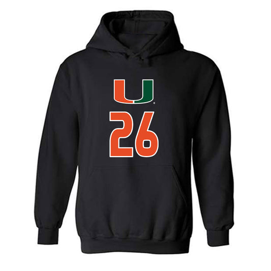 Miami - NCAA Women's Volleyball : Simone Baskin - Hooded Sweatshirt-0