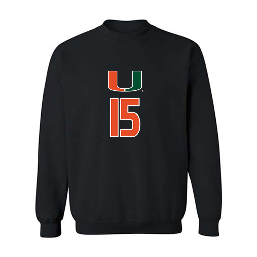 Miami - NCAA Women's Volleyball : Amina Ndiaye - Crewneck Sweatshirt-0