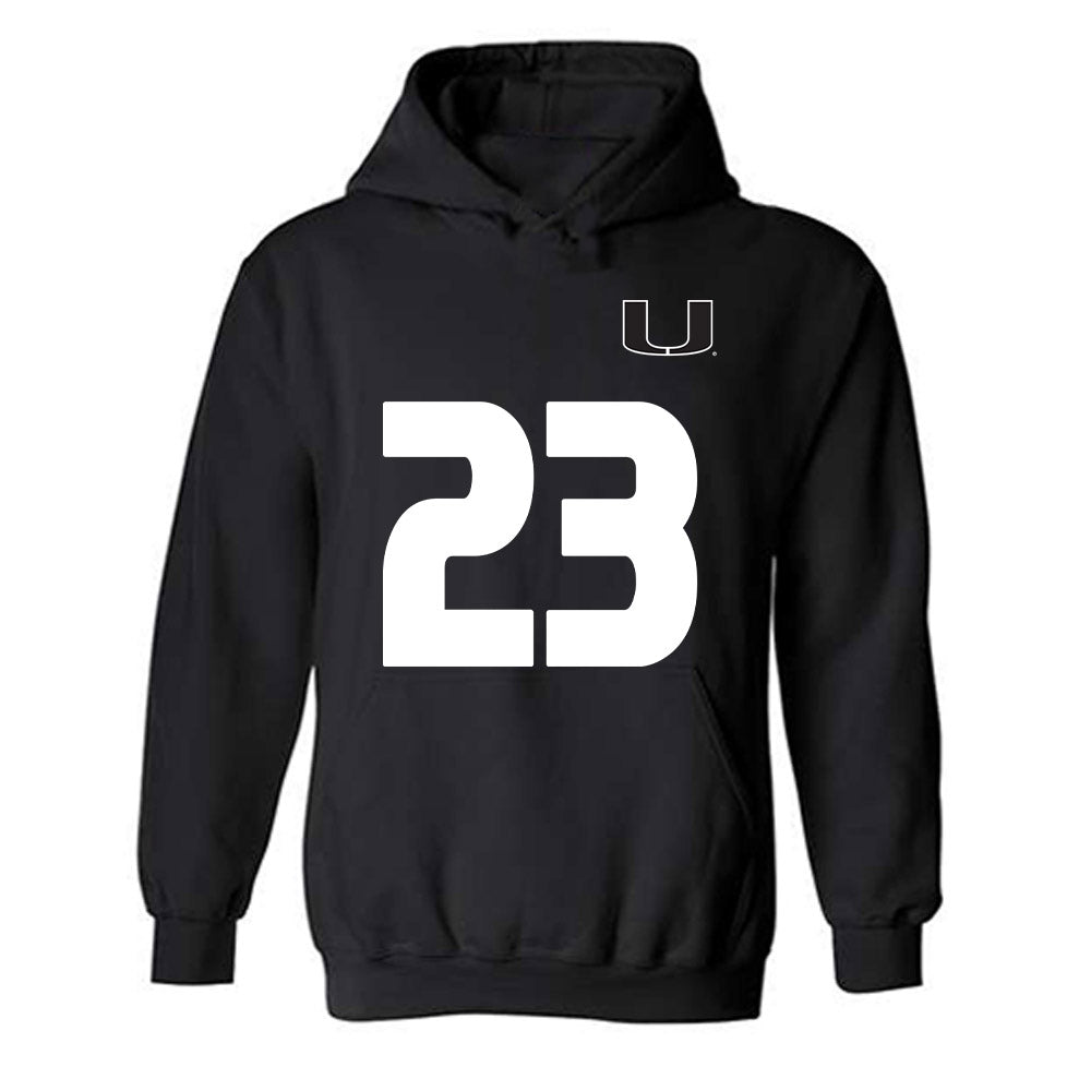 Miami - NCAA Women's Soccer : Faith Graziano - Replica Shersey Hooded Sweatshirt-0