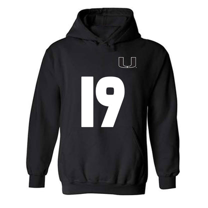 Miami - NCAA Women's Soccer : Madison Landers - Replica Shersey Hooded Sweatshirt-0