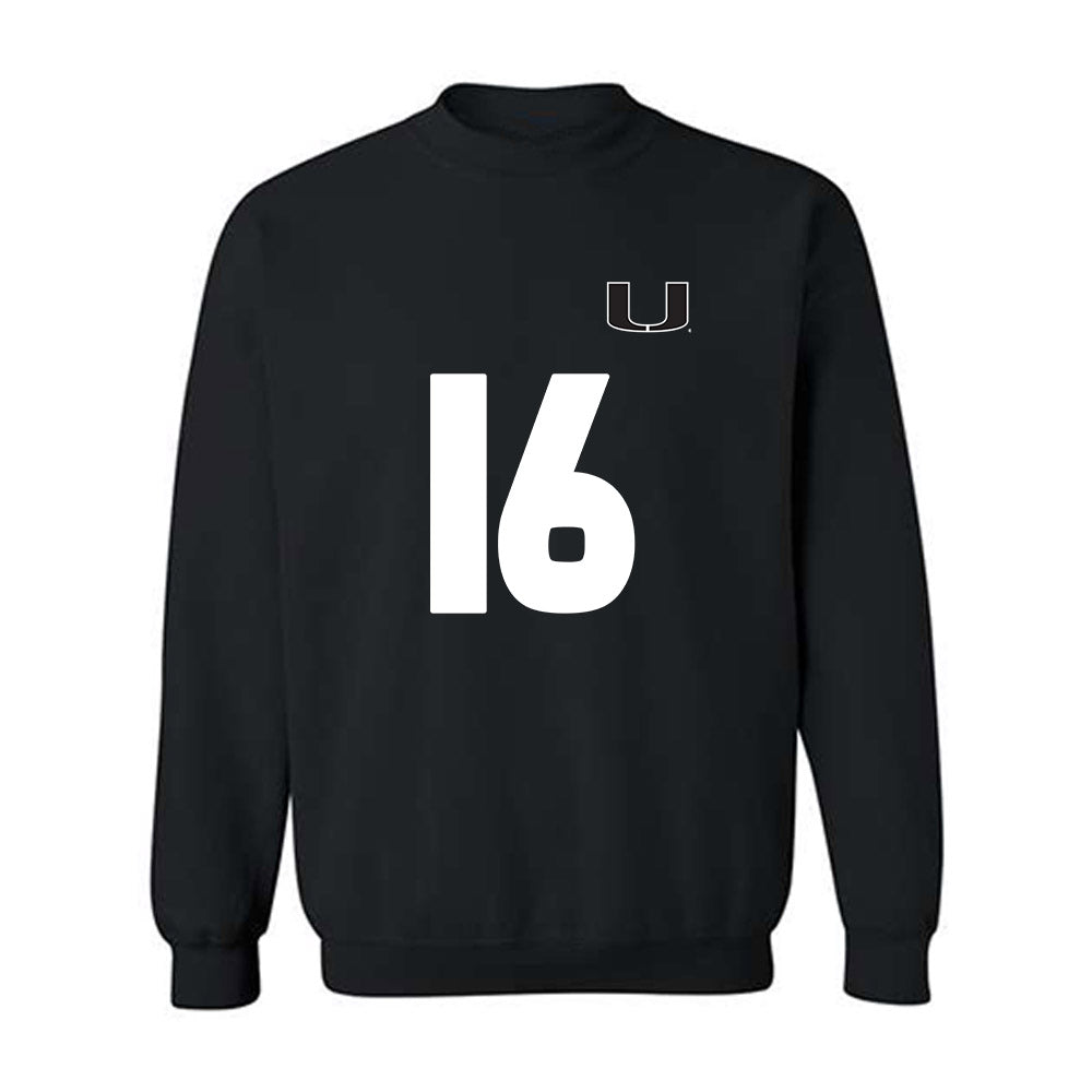 Miami - NCAA Women's Soccer : Sarah Greiner - Replica Shersey Crewneck Sweatshirt-0