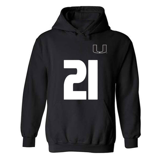 Miami - NCAA Women's Soccer : Kyla Gallagher - Replica Shersey Hooded Sweatshirt-0