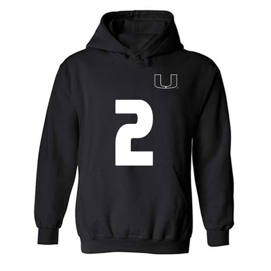 Miami - NCAA Women's Soccer : Emilie Simpson - Replica Shersey Hooded Sweatshirt-0