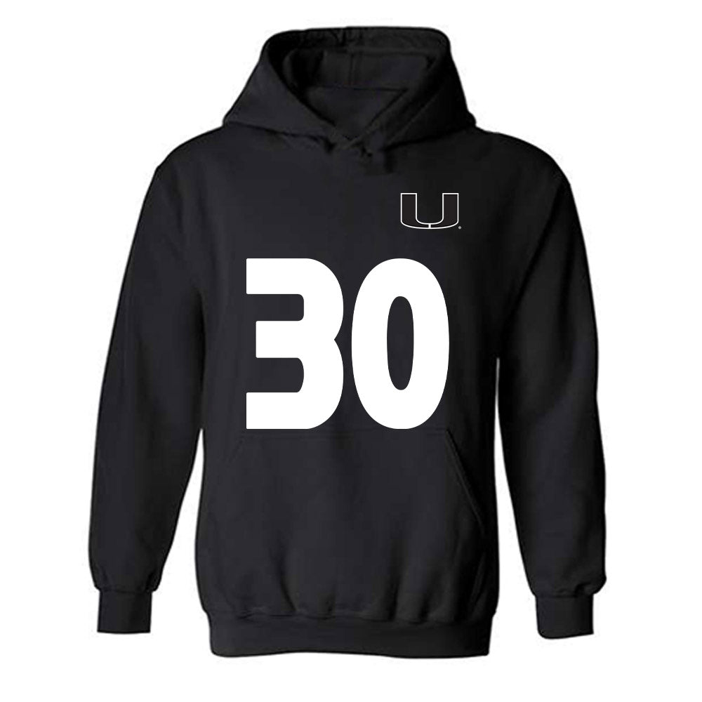 Miami - NCAA Women's Soccer : Zoe Shepherd - Replica Shersey Hooded Sweatshirt-0