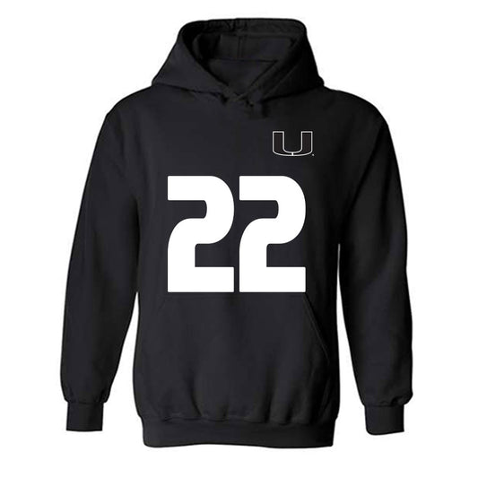 Miami - NCAA Women's Soccer : Brie Severns - Replica Shersey Hooded Sweatshirt-0