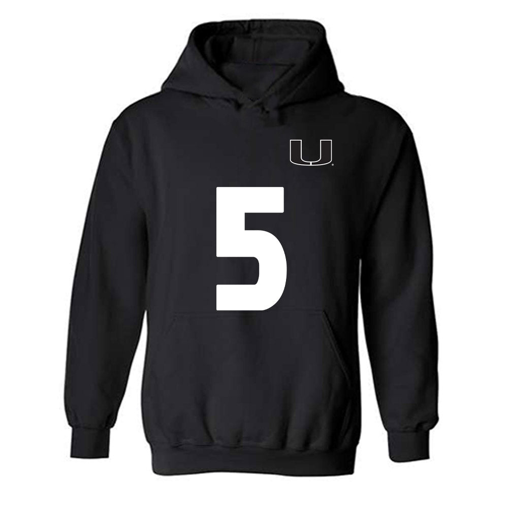 Miami - NCAA Women's Soccer : Amanda Peck - Replica Shersey Hooded Sweatshirt-0