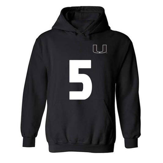 Miami - NCAA Women's Soccer : Amanda Peck - Replica Shersey Hooded Sweatshirt-0