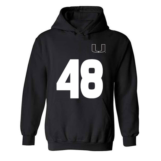 Miami - NCAA Women's Soccer : sage carey - Replica Shersey Hooded Sweatshirt-0