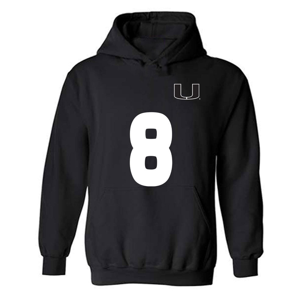 Miami - NCAA Women's Soccer : Ciara Alarcon - Replica Shersey Hooded Sweatshirt-0