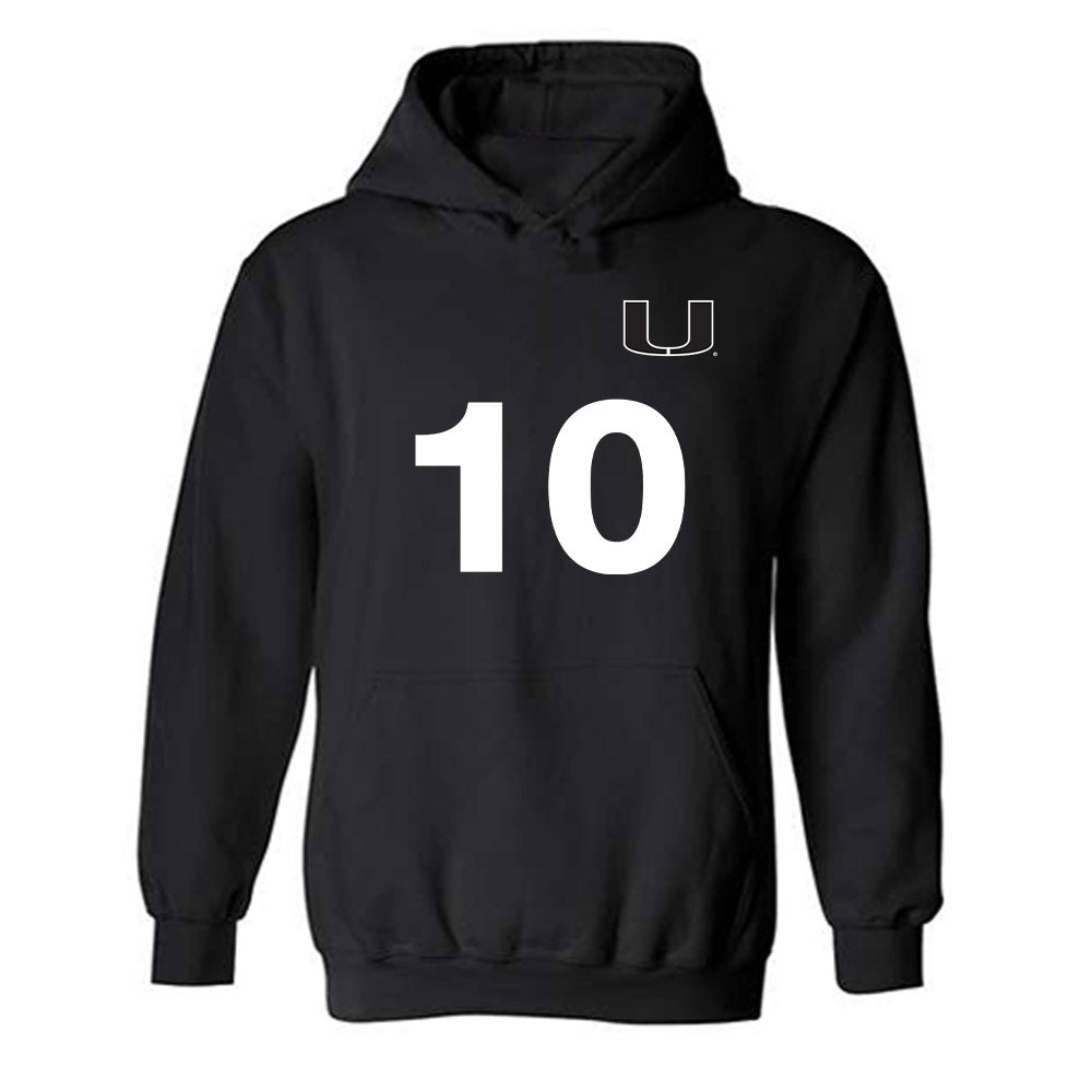 Miami - NCAA Women's Soccer : Julia Edwards - Replica Shersey Hooded Sweatshirt