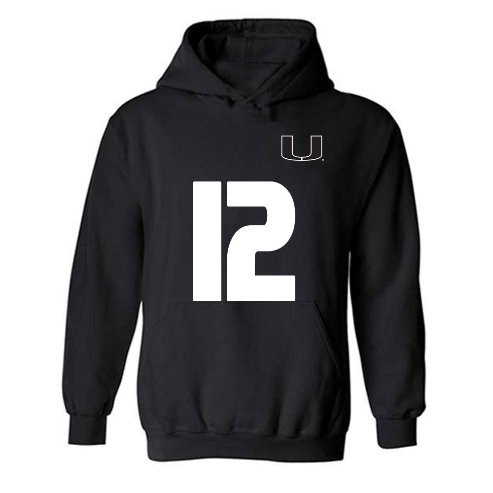 Miami - NCAA Women's Soccer : Lana Djuranovic - Replica Shersey Hooded Sweatshirt-0