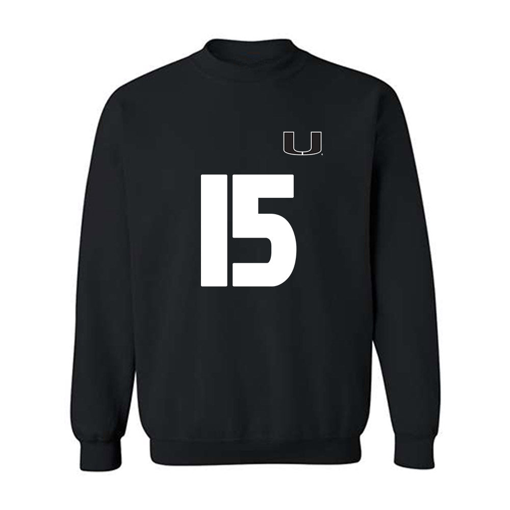 Miami - NCAA Women's Soccer : Allie Serlenga - Replica Shersey Crewneck Sweatshirt-0