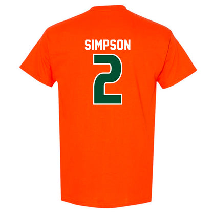 Miami - NCAA Women's Soccer : Emilie Simpson - Replica Shersey T-Shirt-1