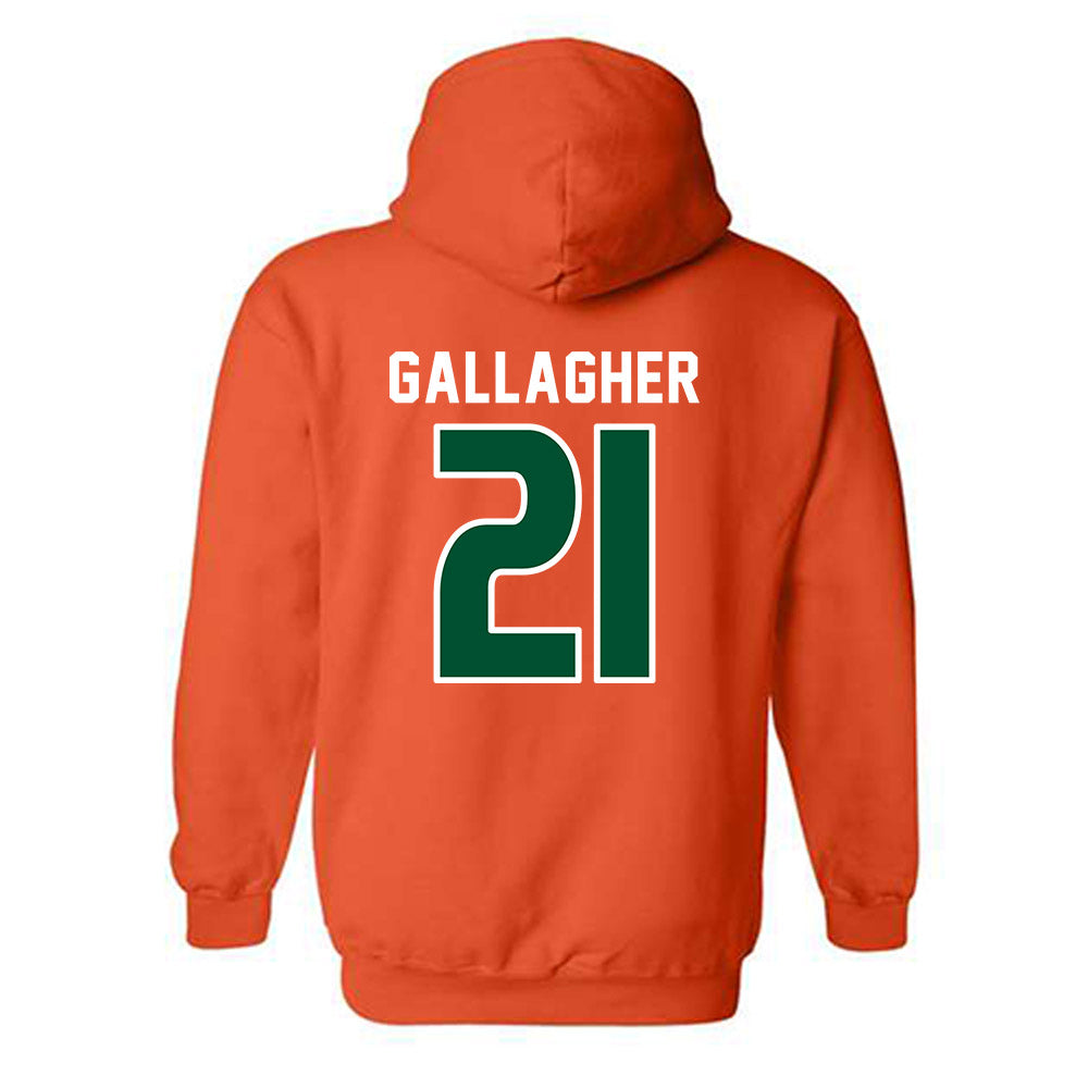 Miami - NCAA Women's Soccer : Kyla Gallagher - Replica Shersey Hooded Sweatshirt-1