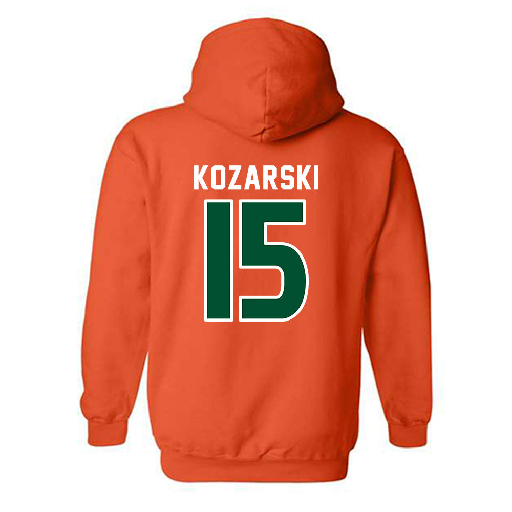 Miami - NCAA Women's Soccer : Gisselle Kozarski - Replica Shersey Hooded Sweatshirt-1