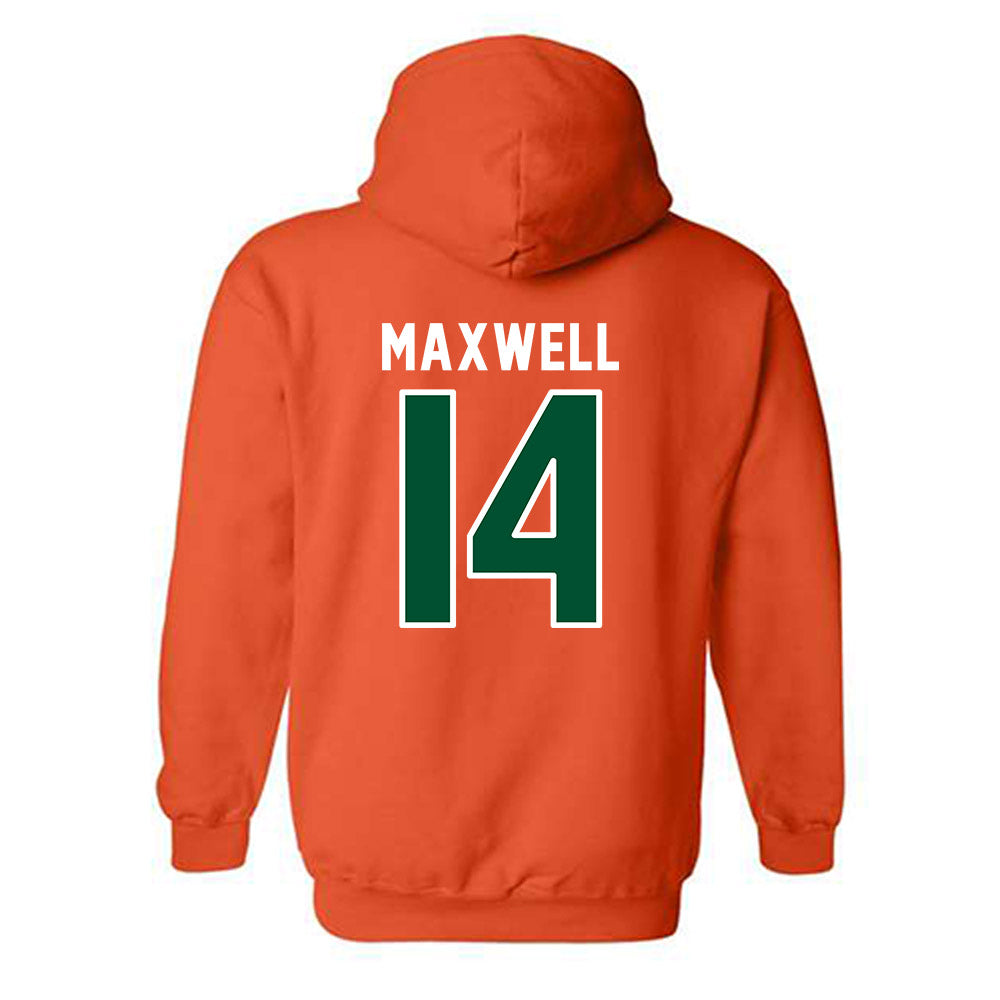 Miami - NCAA Women's Soccer : Taylor Maxwell - Replica Shersey Hooded Sweatshirt-1