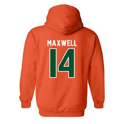 Miami - NCAA Women's Soccer : Taylor Maxwell - Replica Shersey Hooded Sweatshirt-1