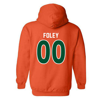 Miami - NCAA Women's Soccer : Claireese Foley - Replica Shersey Hooded Sweatshirt-1