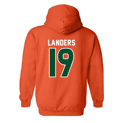 Miami - NCAA Women's Soccer : Maddie Landers - Replica Shersey Hooded Sweatshirt-1