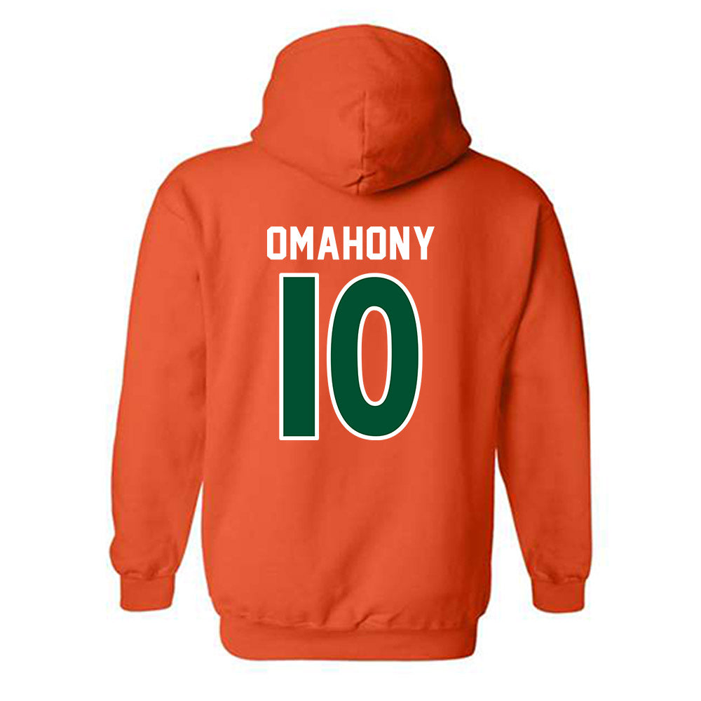 Miami - NCAA Women's Soccer : Eabha Omahony - Replica Shersey Hooded Sweatshirt-1
