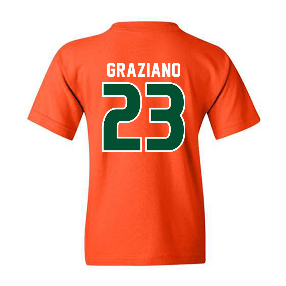 Miami - NCAA Women's Soccer : Faith Graziano - Replica Shersey Youth T-Shirt-1