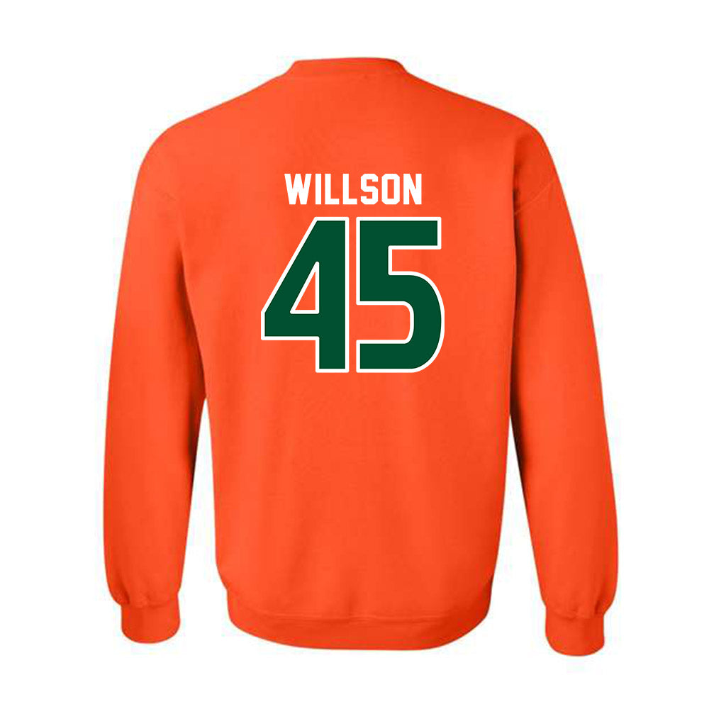 Miami - NCAA Women's Soccer : Gray Willson - Replica Shersey Crewneck Sweatshirt-1