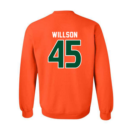 Miami - NCAA Women's Soccer : Gray Willson - Replica Shersey Crewneck Sweatshirt-1