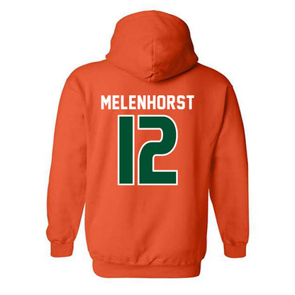 Miami - NCAA Women's Soccer : Teegan Melenhorst - Replica Shersey Hooded Sweatshirt-1