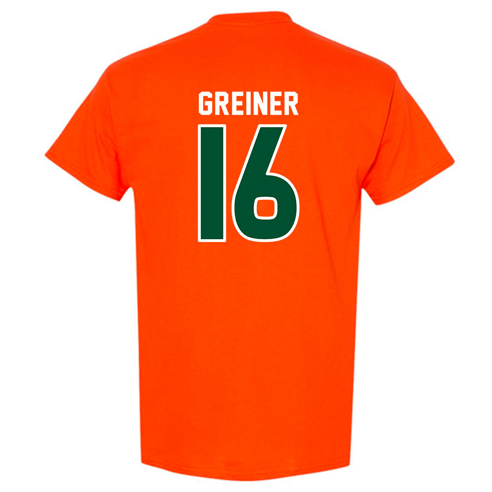 Miami - NCAA Women's Soccer : Sarah Greiner - Replica Shersey T-Shirt-1
